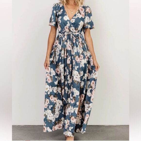 BNWT Baltic Born Sicily Satin Maxi Dress size Small - Picture 2 of 4